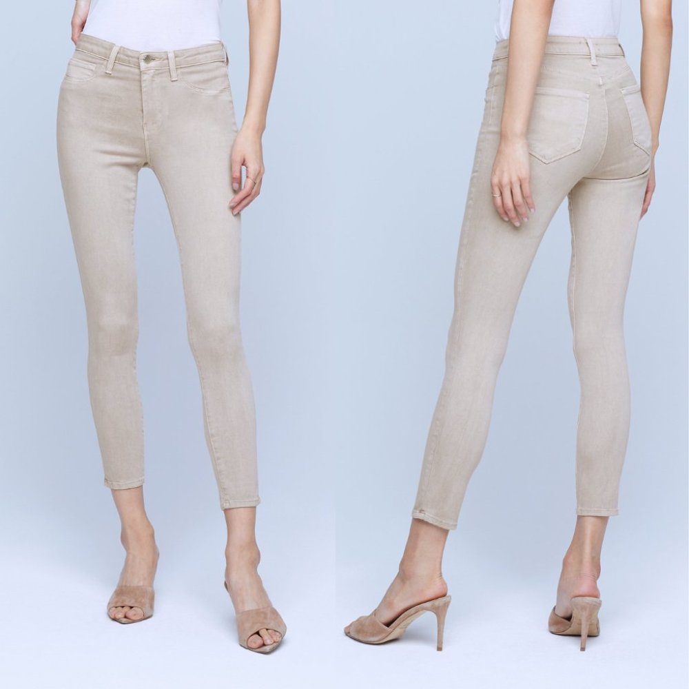 L'AGENCE Margot High Rise Skinny | Biscuit Taupe Denim | Size 27